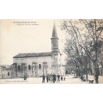 Saint-Hippolyte-du-Fort - L'église et le Cours Gambetta